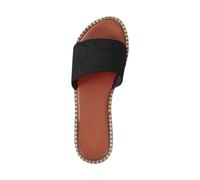 Comfy Ankle Strap Flat Sandals for Women UK Women'S Beach Sandals Hollow Casual Slippers Flat Shoes Black Sandles for Size 7 Walking (Black,7)