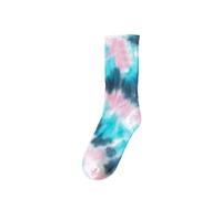 Comfy Bear Socks For Women Adult Fall And Winter New Tie Dye Mid Calf Socks Couple Socks Street Personality Hip Hop Skateboarding Socks Sock Frilly Socks Cotton Socks For Women (H, One Size)
