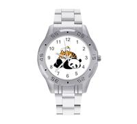 Comfy Bed Panda Raccoon Rabbit Hamster Men's Watches Stainless Steel Watch Strap Analog Quartz Watch Business Wristwatches
