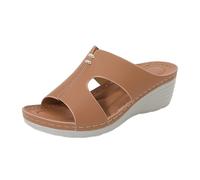 Comfy Chunky Sandals for Women Comfortable Sandals Women's Recovery Casual Platform Slippers Cushioned Non Summer Beach Walking Slides Summer Red Woman Sandal Shoes (Bronze,5)
