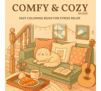 Comfy & Cozy Home: Easy Coloring Book for Stress Relief