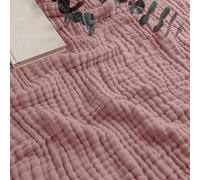 Comfy Cubs Adult Muslin Blanket Queen, 229 x 229 cm - Soft, Six-Layered, Lightweight, Breathable Cotton Blanket for All Seasons - Machine Washable, Stylish Home Decor - Mauve