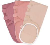 Comfy Cubs Easy Swaddle Blanket with Zipper Closure, 3 Pack - 100% Cotton Swaddle Set, Large for 3-6 Months Infants, Breathable and Durable Sleep Sack for Newborn Baby - Light Blush, Blush, Mauve