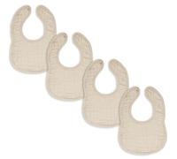 Comfy Cubs Muslin Baby Bibs Pack of 8 - Adjustable Drool Bibs with Easy Snap Closures - Soft and Highly Absorbent for Teething and Drooling - Unisex Design for Boys and Girls - Sand