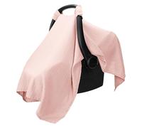 Comfy Cubs Muslin Cotton Baby Car Seat Cover - Soft, Breathable and Lightweight Infant Car Seat Cover - Designed in The US, Canopy for Sun Protection - Large Baby Travel Essentials - Lace