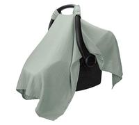 Comfy Cubs Muslin Cotton Baby Car Seat Cover - Soft, Breathable and Lightweight Infant Car Seat Cover - Designed in The US, Canopy for Sun Protection - Large Baby Travel Essentials - Fern