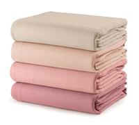 Comfy Cubs Muslin Swaddle Blankets Pack of 4-119 x 119 cm, Soft Cotton Baby Blanket Set, Large Swaddling Wraps for Newborns - Self-Soothing Baby Swaddle - Cream, Blush, Bold Blush, Mauve