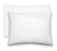 Comfy Cubs Toddler Pillow with Cotton Pillowcase, 33 cm x 46 cm - Travel & Sleep Support for Kids - Lightweight, Breathable Microfiber Fill - Soft & Cosy Baby Pillow Designed in the US - White