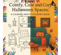 Comfy, Cute and Cozy Halloween Spaces: A Calming Adult Coloring Book