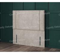 Comfy Deluxe 4Ft Small Double Kyoto Silver Naples Velvet Floorstanding 54Inch Headboard