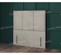 Comfy Deluxe 4Ft Small Double Silver Linen Sienna Floorstanding 54Inch Headboard