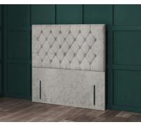 Comfy Deluxe 5Ft King Parliament Blue Coniston Princess Chesterfield With Fabric Buttons 54Inch Floorstanding Headboard