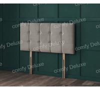 Comfy Deluxe Charcoal Boucle Teddy 4Ft6 Double Cube Headboard 26Inch