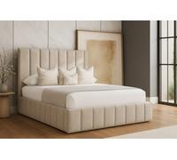 Comfy Deluxe James 4Ft6 Double Coffee Plush Solid Base Bed Frame Only