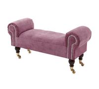 Comfy Deluxe Lilac Naples Velvet Lounge Chaise Stool