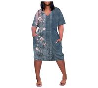 Comfy Dresses for Women Womens Linen Dresses 2024 deep v Neck Casual Dress midi for Women Formal Business Polka dot Summer Beach Casual Smocked Bandeau Sleeveless t Shirt Dress Petite