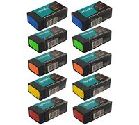 Comfy Erasers, Black, Pack of 10, Medium, Soft Rubber Pencil Erasers Multipack, Perfect for School Office Home Everyday Use, iZOFAX Black Ball Pen