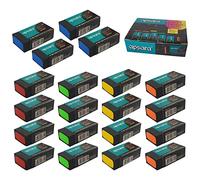 Comfy Erasers, Black, Pack of 20, Medium, Soft Rubber Pencil Erasers Multipack, Perfect for School Office Home Everyday Use, iZOFAX Black Ball Pen
