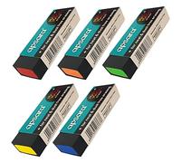 Comfy Erasers, Black, Pack of 5, Large, Soft Rubber Pencil Erasers Multipack, Perfect for School Office Home Everyday Use, iZOFAX Black Ball Pen