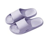 Comfy Extra Wide Fit Flat Sandals for Women Women's Home Slippers Summer Indoor Bathroom PVC Non Leisure Comfortable Thick Bottom Sandal Slippers Black Wedge Sandals Wide Fit Womens Sandles (Purple,6)