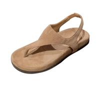 Comfy Flat Sandals for Women Comfortable Sandals Women's Summer Island Cowhide Clip Toe Casual Thick Bottom Roman Light Blue Heels Womens Sandles Size 7 (White,5.5)