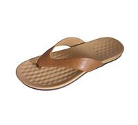 Comfy Flat Sandals for Women Sandals Size 6 Ladies Solid Color Leather Clip Toe Flat Comfortable Casual Slippers Tan for Women Woman Sandal Shoes Size 6 (Brown,)