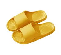 Comfy Flat Sandals for Women Womens Sandals Size 7 Women's Home Slippers Summer Indoor Bathroom PVC Non Leisure Comfortable Thick Bottom Sandal Plastic Slippers Womens Sliders Size 4 (Yellow, 8)