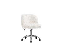 Comfy Fluffy Faux Fur Armless Office Chair The hot sale White One Size