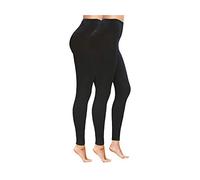COMFY FOREVER Everyday Leggings for Women High Waist Tummy Control Ankle Length Sports Yoga Pants, 2 Pack Black, Large-X-Large