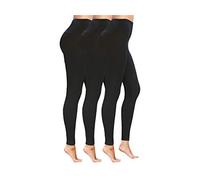 COMFY FOREVER Everyday Leggings for Women High Waist Tummy Control Ankle Length Sports Yoga Pants, 3 Pack Black, Small / Medium
