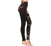 COMFY FOREVER Everyday Leggings for Women High Waist Tummy Control Ankle Length Sports Yoga Pants, Galaxy, XXL