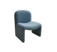 Comfy Granular Velvet Armless Accent Chair Small Lounge Sofa with Backrest Perfect for Living Room Bedroom or Balcony - Stylish Modern Design (E)