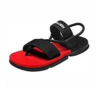 Comfy Hallux Valgus Slippers, Men's Summer Non- Slip Adjustable Cross Strap Arch Support Bunion Corrector Sandals, Casual Toe Corrector Flip Flops, for Big Toes Bent Toes, Pain Relief(Red,9 UK)