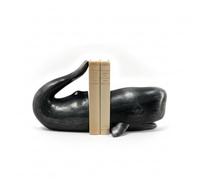 Comfy Hour Under The Sea Collection Black Whale Art Bookends, Solid Heavy Weight, Ocean Decoration, Resin Set of 2, 1 Pair