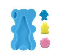 Comfy Infant Bath Sponge for Age 1 to 3 Years - Skid Proof Newborn Bath Cushion (Blue)