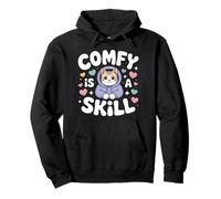 Comfy Is a Skill Cute Cat Cozy Pullover Hoodie