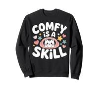 Comfy Is a Skill Cute Cat Cozy Sweatshirt