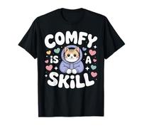 Comfy is a Skill Cute Cat Cozy T-Shirt