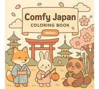 Comfy Japan: A Cozy & Cute Coloring Book For Kids and Adult a Japanese Traditions and Cute Animals