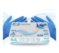 Comfy Life MEDI Pure Nitrile Gloves - Latex & Powder Free Disposable Examination Glove - Pack of 100 Medium Blue Nitrile Gloves