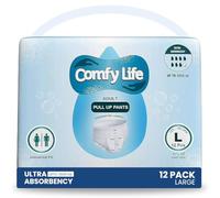 Comfy Life Premium Adult Incontinence Pull Up Diaper Pants 12 Pack High Absorbency (Large)