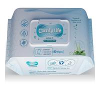 Comfy Life Premium Full Body Cleansing Wet Wipes for Adults Large Luxury Fresh Feel Fragrance Free Bed Bath Intimate Care Soft Sheets 1 Pack80Wipes