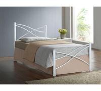 Comfy Living 3Ft Amber Metal Bed Frame In White