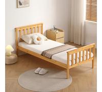 Comfy Living 3Ft Atlantis Caramel Wooden Bed Frame
