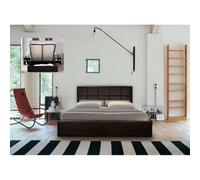 Comfy Living 3Ft Chanel Faux Leather Ottoman Storage Bed Chocolate
