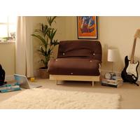Comfy Living 3Ft Futon Set In Chocolate And Cream