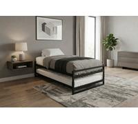 Comfy Living 3Ft Single Black Metal Frame Stacking Beds