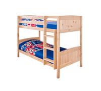 Comfy Living 3Ft Single Christopher Bunk Bed In Natural Finish