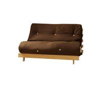 Comfy Living 4Ft Luxury Futon Set Chocolate/cream