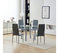 Comfy Living Arona 5-Piece Dining Set - A Modern and Elegant Addition to Your Dining Room - 120cm Dining Set